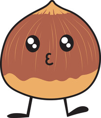 Hazelnut cartoon Vector