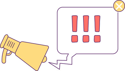 Persuasive advertising semi flat color raster element. Full sized object on white. Unwanted information. Obtrusive promo campaign simple cartoon style illustration for web graphic design and animation