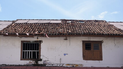 old house in the village of the country