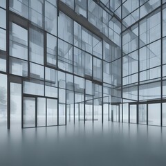 Fototapeta premium low angle view of modern office block buildings - generative ai