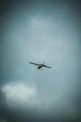 Small plane in the sky