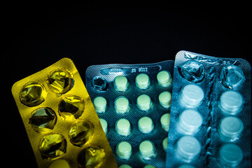 Blisters with pills