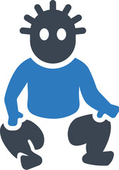 Cute baby icon