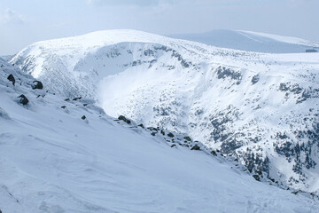 Fototapeta na wymiar Zimowy krajobraz Śnieżki 