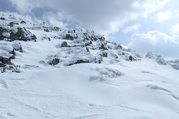 Fototapeta na wymiar Zimowy krajobraz Śnieżki 