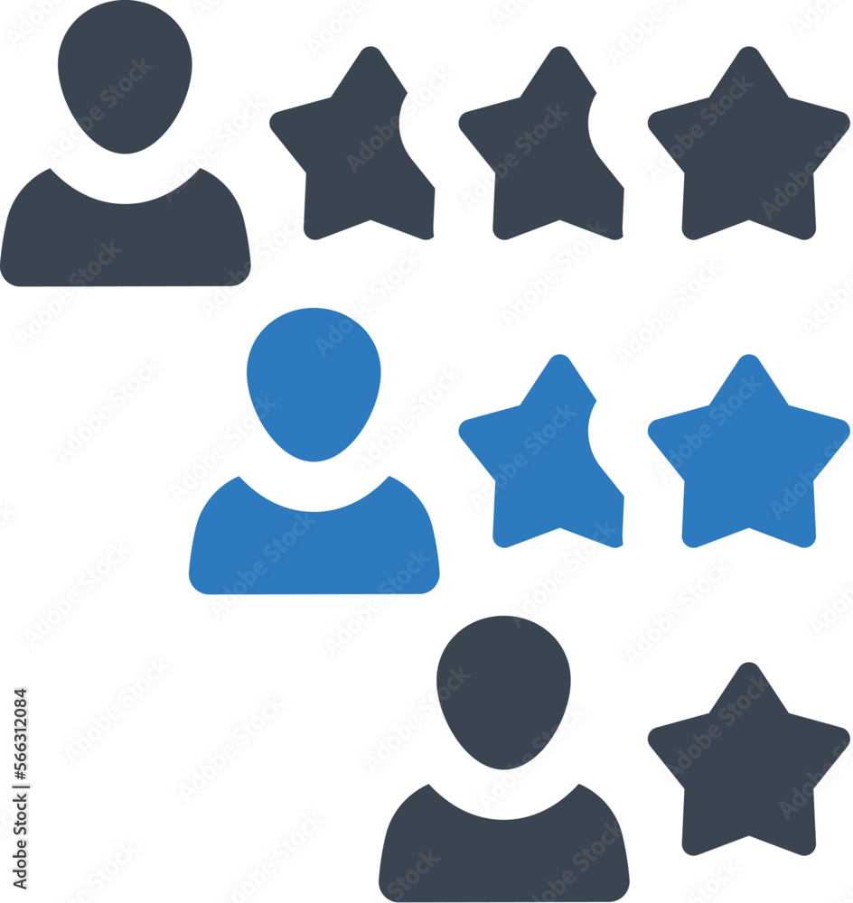 Wall mural Employee review icon