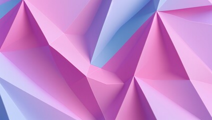 Arte abstracto en bajo polígono con colores pastel, IA Generativa