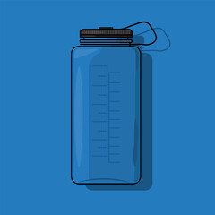 Sports water bottle icon vector.