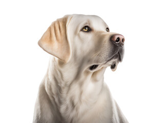 Labrador retriever dog isolated on white. generative ai , PNG