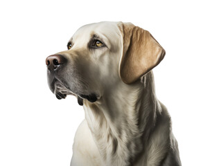 Labrador retriever dog isolated on white. generative ai , PNG
