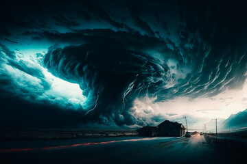 heaven, spectral, tornado clouds shot