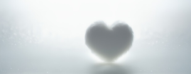 Isolated silver heart (Generative AI)