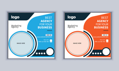 digital marketing agency social media banner design template