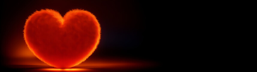 Isolated heart background (Generative AI)