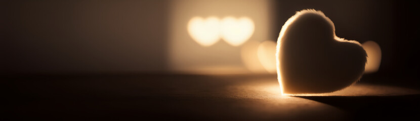 Spotlight isolated heart (Generative AI)