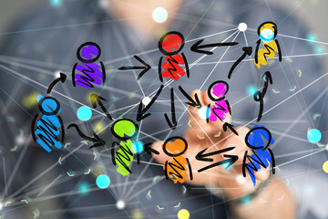 people network structure HR - Human resources management and recruitment