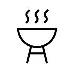 Simple barbecue grill icon. Vector.