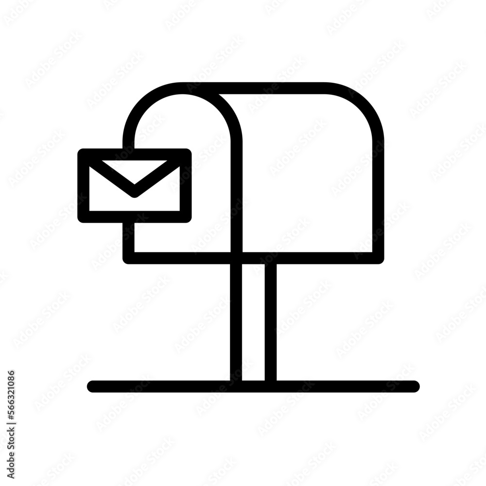 Poster mailbox and received mail icons. vector.