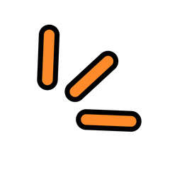 Orange emphasis pop icon. Vector.