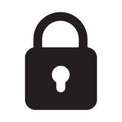 Door lock safety padlock icon