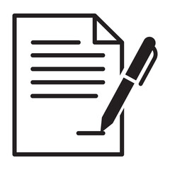 Document Icon, Pen, paper icon