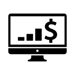 Earning graph, profit chart icon