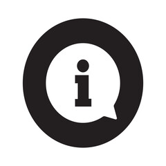 Information sign icon, Info speech bubble symbol
