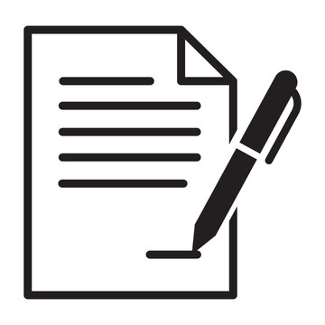 Document Icon, Pen, Paper Icon