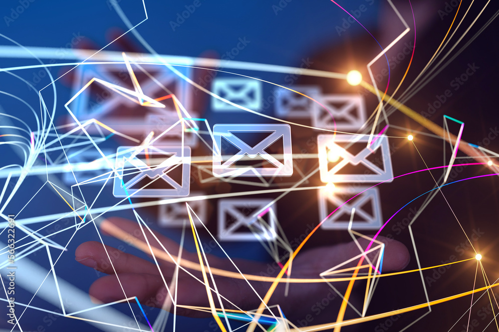 Poster mail communication support contact concept service