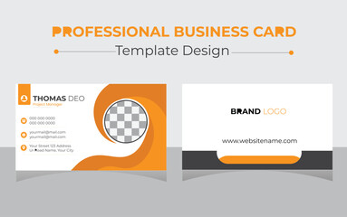 Simple and Clean Red and White Business Card Template Design