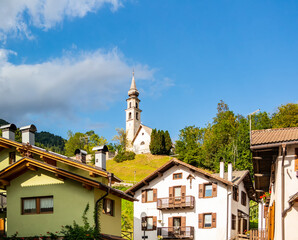View of the village of Tonadico, Trentino Alto Adige - Italy