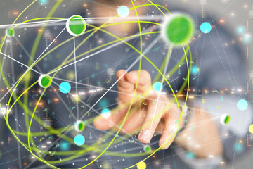 Business intelligence analyst dashboard on virtual