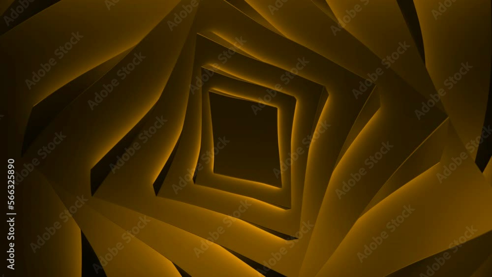 Poster red and yellow background. design. a bright portal made in 3d format that creates the effect of hypn