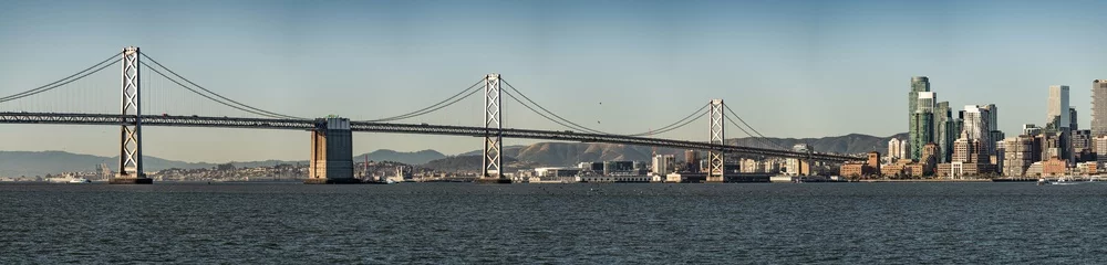 Selbstklebende Fototapeten San Francisco Skyline and Oakland Bay Bridge © HandmadePictures