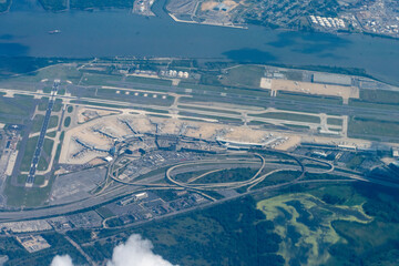 Philadelphia International Airport, Philadelphia, Pennsylvania, USA: Aerial photograph of...