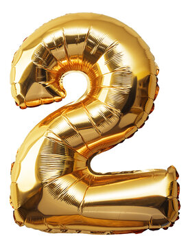 Number Two 2 Balloon Font Stock Photo - Download Image Now