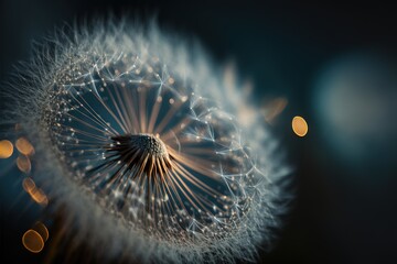 Close-up of a dandelion with bokeh background - ai-generated