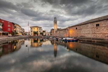 Lazise Harbour view in Lazise Town of Italy