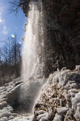 waterfall in winter