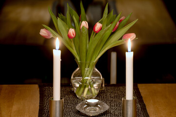 still life with candles and flowers, nacka, sverige, sweden, stockholm