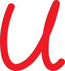 Alphabet Letter U Cursive Writing © Sheila