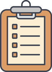 List Clipboard Icon Illustration
