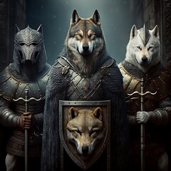 3 wolves taking the throne