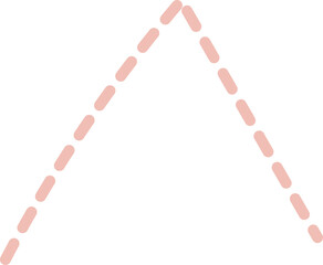 Pastel Gradients Abstract Letter V Dashed Lines Strokes