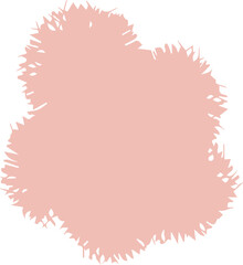 Peach Cream Pink Flower Scribble Sketch Lines