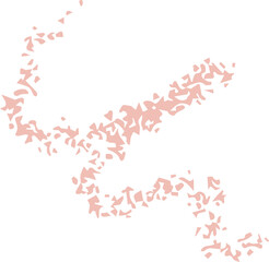 Peach Cream Pink Sprinkle Scribble Sketch Lines