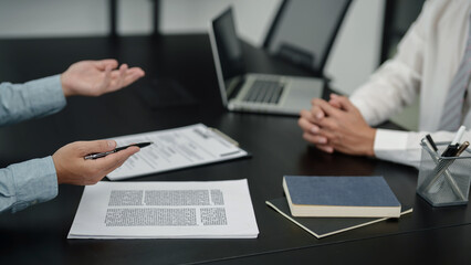 Job interview at office Business and human resources concept.