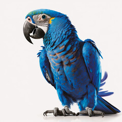 big blue parrot - obrazy, fototapety, plakaty