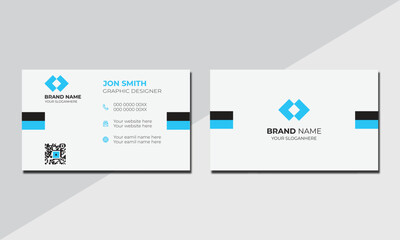 Creative unique business card design, Double-sided professional business card design template.