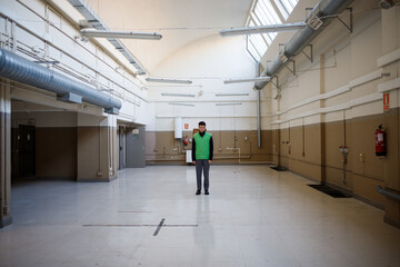 worker in warehouse with boxes